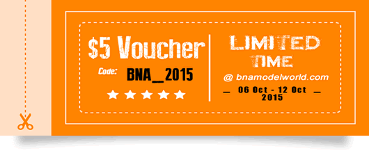 $5 Voucher for you from BNA Model World