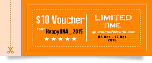 $10 Voucher for you from BNA Model World