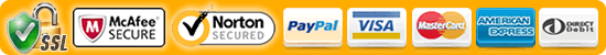 We accept PayPal and credit card payments securely online.